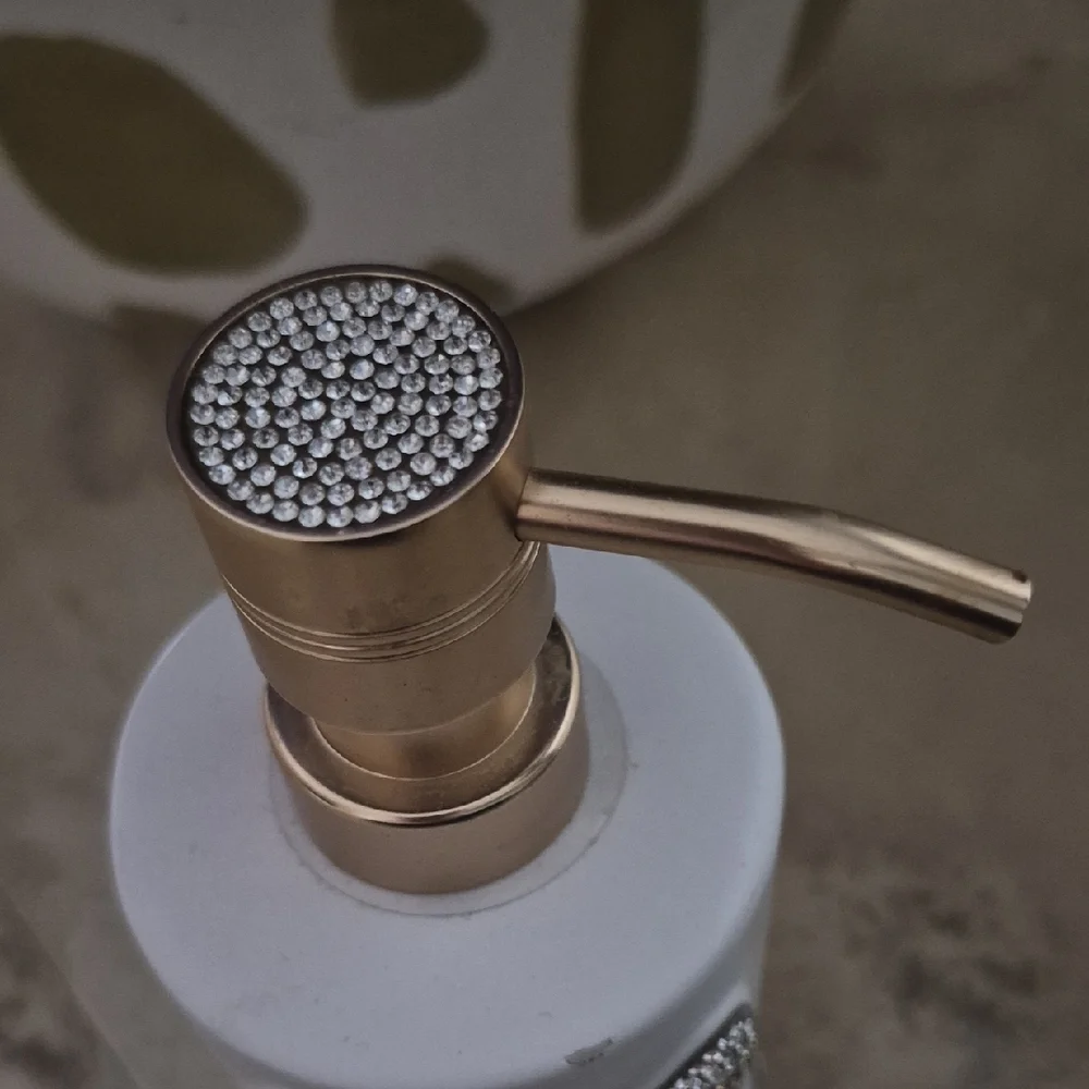 Rachel Zoe White and Gold Bow Soap Dispenser